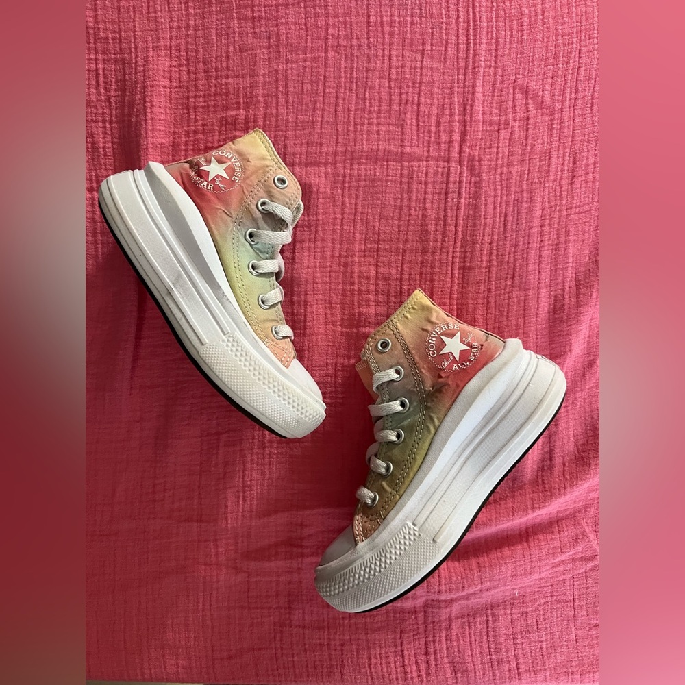 Converse Chuck Taylor All Star Move Platform Rainbow Ombre 11 Kids